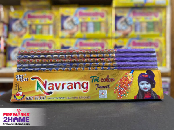 Navrang Tri Color Pencil By Sri Vijai (pieces per box 5)