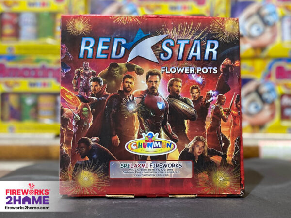 Red Star Flowerpot By Chunmun (pieces per box 5)