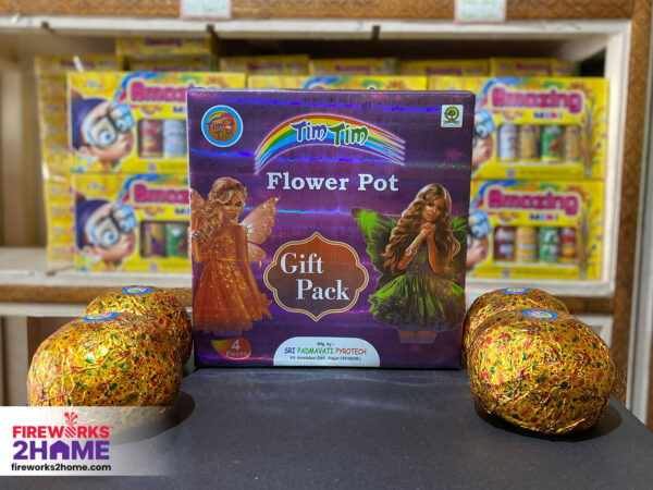 Tim Tim Gift Pack Flowerpot By Sri Padmavati (pieces per box 4)